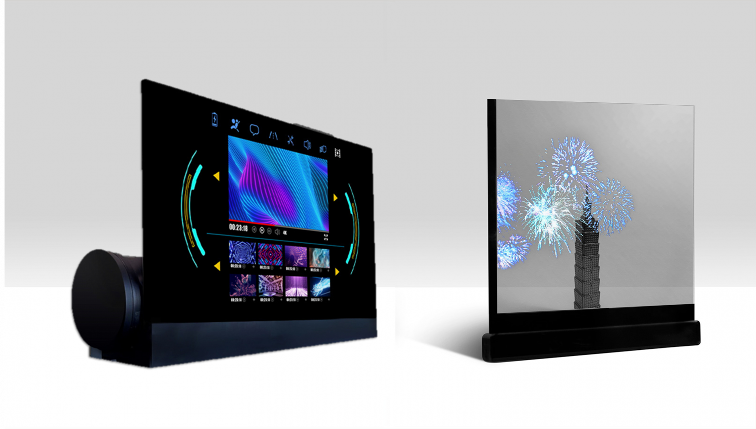 可捲式、折疊性、高透明